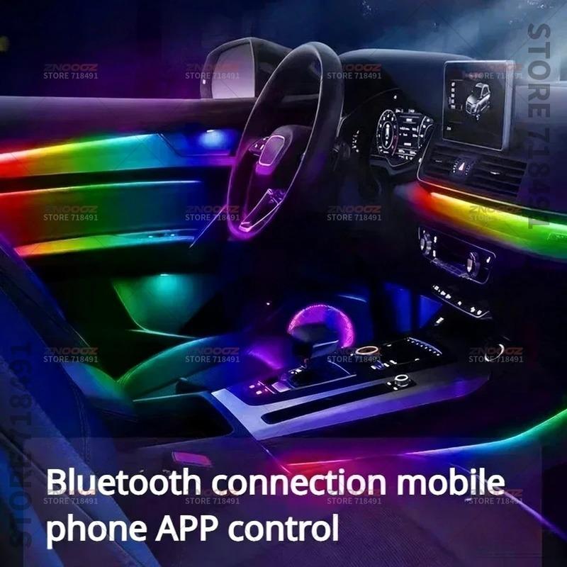 22-в-1 RGB Акриловые Автомобильные Салонные Светодиодные Ленты RGB Скрытая Акриловая Лента Декор Аксессуары для Атмосферы Для Silverado