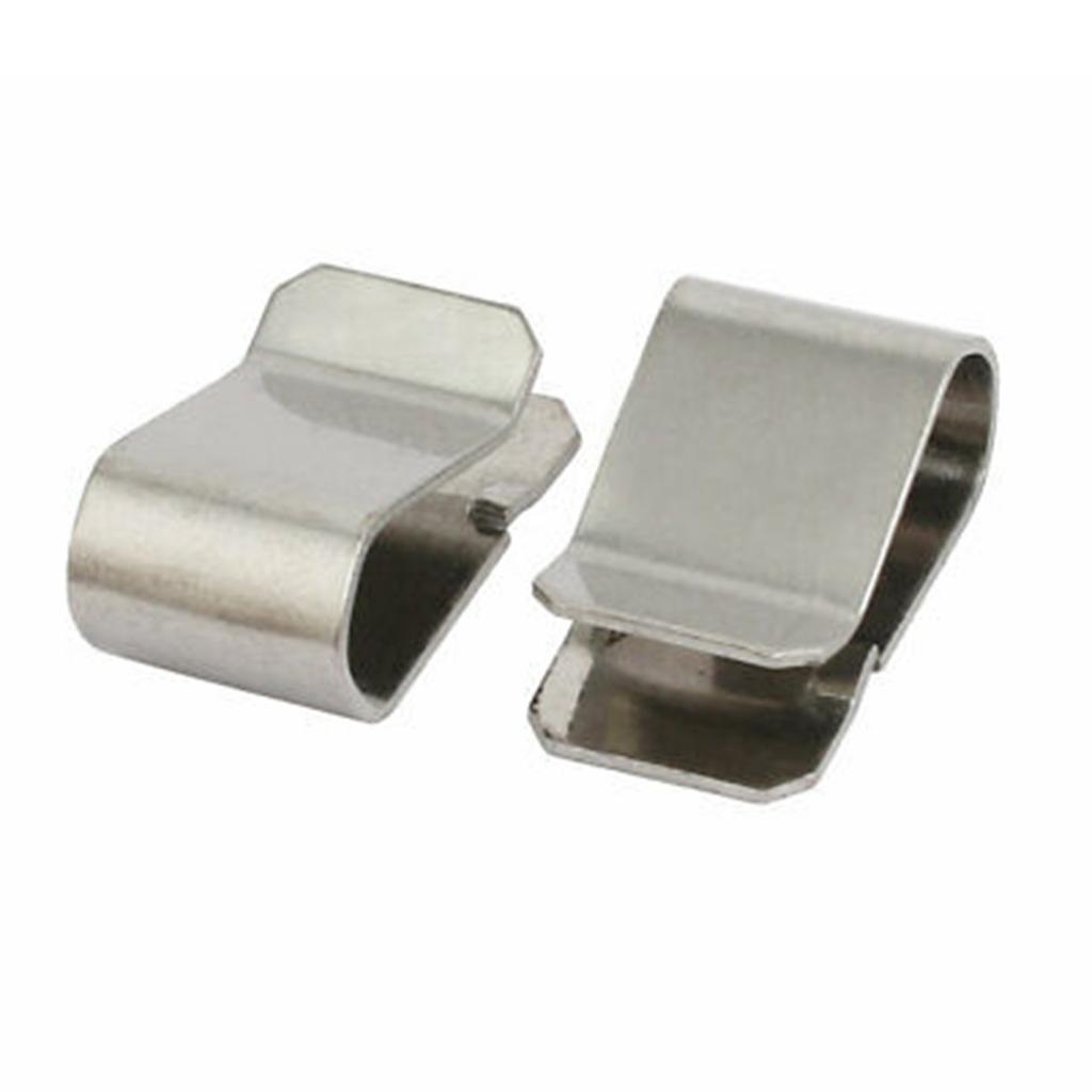 20pcs Stainless Steel Cable Clip Silver Tone Solar Photovoltaic Parts Accessories Cable Clip Wires Clamp