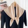 Black Samurai Linen Cotton Scarf 70cm Small Square Women Lightweight Headband Mom Style