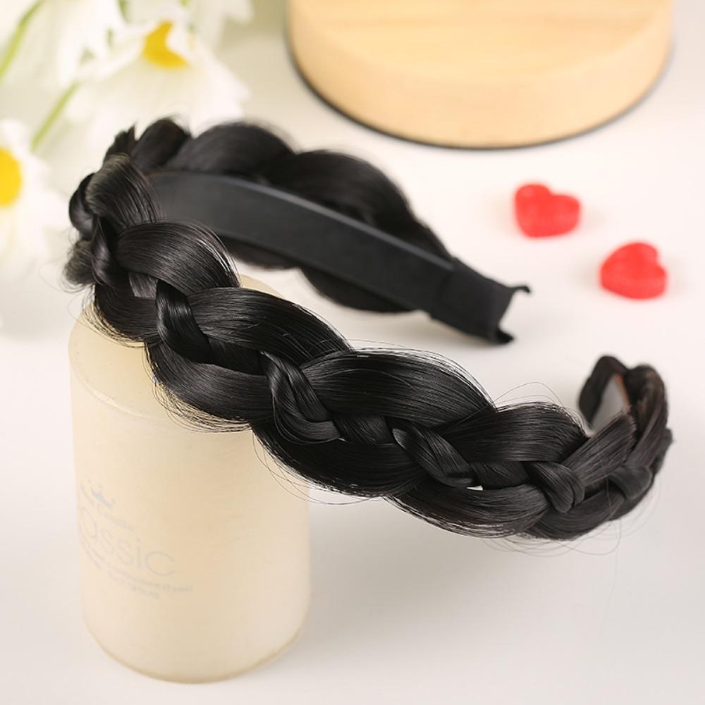 Synthetic Fishbone Braid Headband Fashion Women Hair Hoop Korean Head Wrap Women Gift