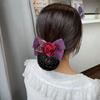 Hair Bun Cover Big Bow Korean Bun Snood Ponytail Clip Hairgrips Cover Net Women Spring Clips