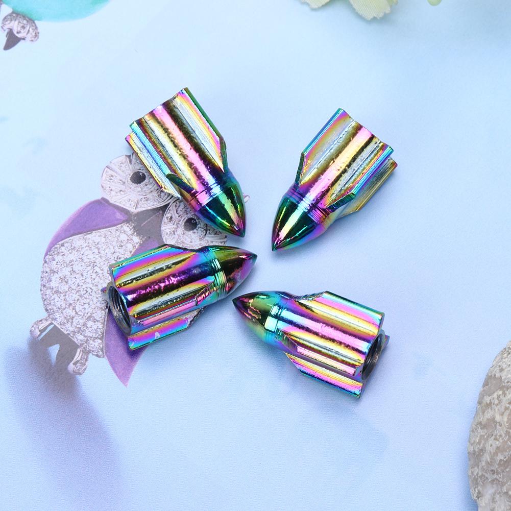 4 шт. Алюминиевые колпачки для вентилей автомобильных колес и шин в форме ракеты