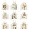 Kitchen Apron Animal Print Apron Lion Moose Bear Fox Aprons Women Sleeveless Cycling Bibs Kids Apron Home Bibs
