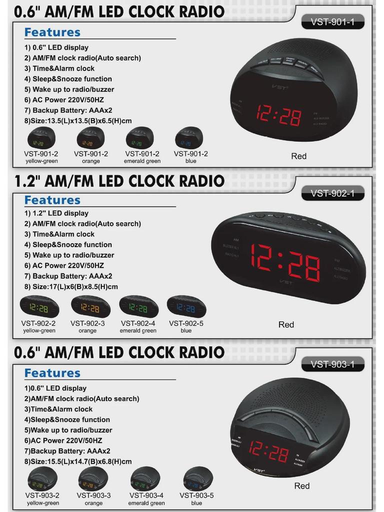 AM/FM LED Digital Alarm Clock Radio