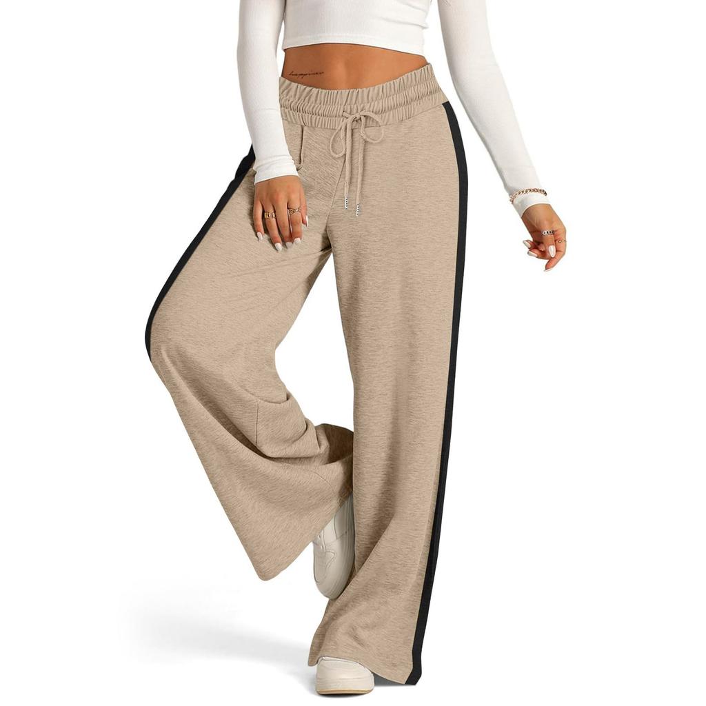 Женские широкие спортивные штаны с высокой талией, повседневные брюки для занятий йогой