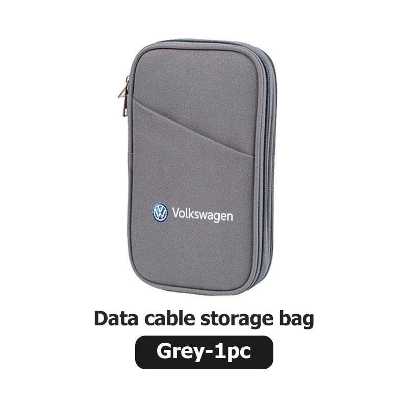 VFHJQ1 Electronic Organizer Shockproof USB Cable Charger U Disk Case For Volkswagen VW Scirocco Jetta Beetle Golf 4 5 6 Passat Polo B5