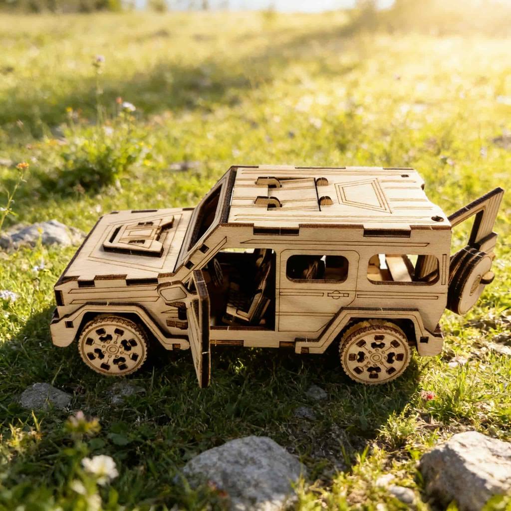 Деревянная головоломка Внедорожник Сделай сам Деревянный 3D Внедорожник Сборка Обучение Подарок на День Рождения Рождественский Подарок