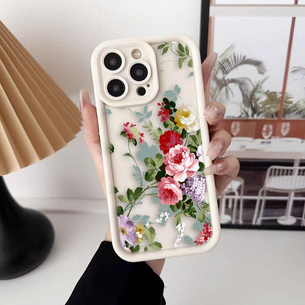 Красивый Чехол для Телефона с Фиолетовыми Цветами Для iPhone Apple 17 AIR 16 16E 11 12 13 14 15 XR Plus Pro Max Чехол Сделай Сам TPU Ударопрочный Чехол