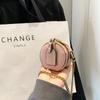 Stylish Retro Mini Round Bag For Kids And Adults With Chain Design Lightweight