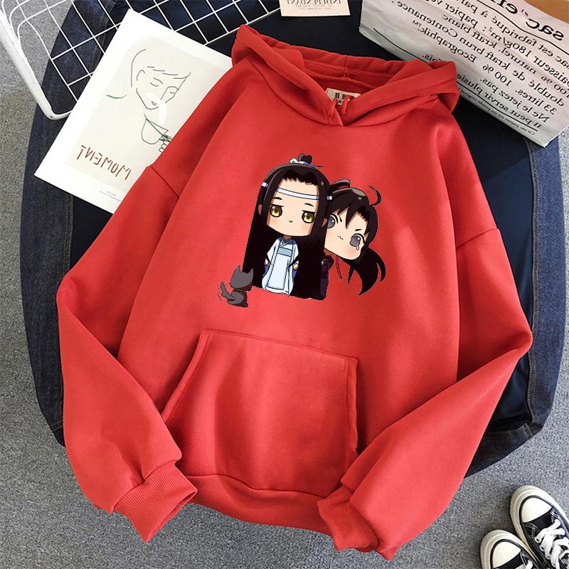 Anime Mo Dao Zu Shi Hoodie Women Cartoon Lan Wang Ji Wei Wu Xian Hoody Women's Kawaii Casual Sweatshirt Gothic Tops Streetwears