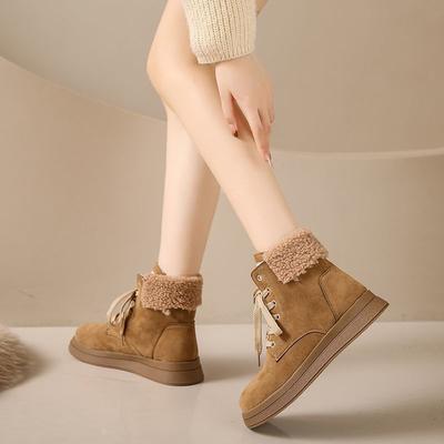 Ретро флис утолщенные ботинки Мартина зима 2024 новые туфли Мао Мао теплые платформа короткие ботинки женские зимние ботинки