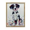 Poster with a Dog In a Colorful Mosaic Poster with a Dog In a Colorful Mosaic, 30X40 Cm, Frameless, Premium Canvas On Stretcher