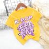 Girls KPOP Idol Group Print Short Sleeve Boys and Girls TShirt Cute Cartoon Graphic Tee Kids Summer Casual Top