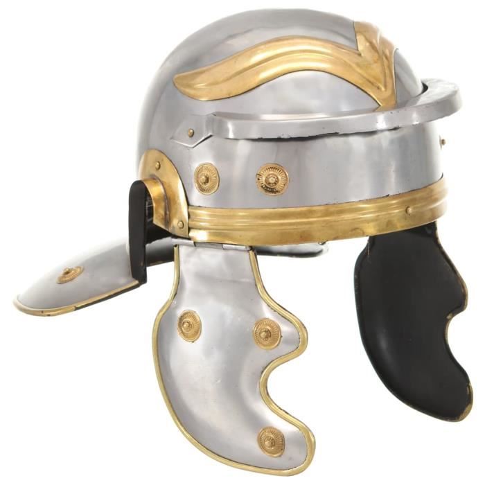 VidaXL Ancient Roman Soldier Helmet for LARP Silver Steel