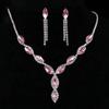 Корейский стиль корейская мода блестящие стразы кисточки свадебный комплект аксессуары ожерелье серьги комплект из двух предметов темперамент ювелирные изделия