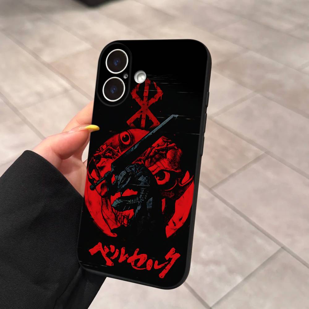Комикс Крутой Берсерк Для iPhone 17 16 15 14 11 12 13 Pro Max Plus Чехол Милое Арт Покрытие для Телефона