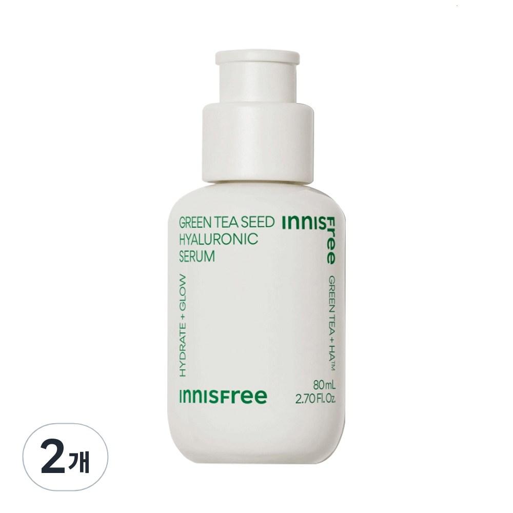 Innisfree Сыворотка с гиалуроновой кислотой из семян зеленого чая, 80 мл, 2 шт.