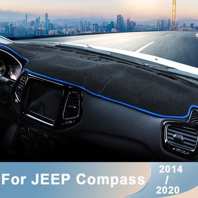 Для Jeep Compass MP M6 2017 2018, коврики для приборной панели автомобиля, избегайте легких накладок, анти-УФ-защитные коврики, аксессуары для защиты