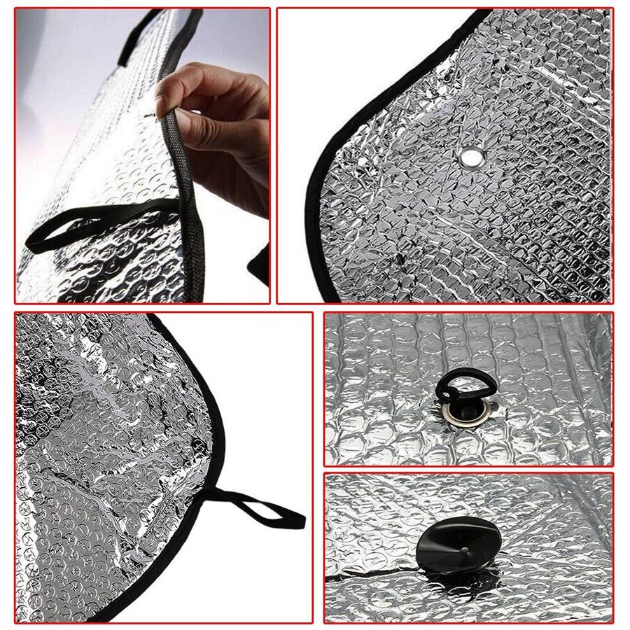 Автомобильный серебристый чехол-козырек от солнца на лобовое стекло, блок, складной солнцезащитный козырек, УФ-защита