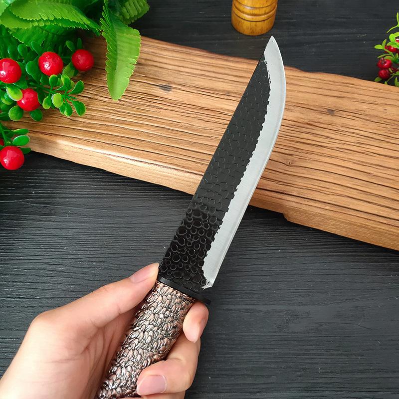 Кованый нож для обвалки, кухонный нож для резки мяса, фруктов, уличный нож для барбекю, рыбалки, инструменты для шеф-повара