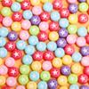 Новое ожерелье, свободные бусины 50 шт., прекрасные ручные плоские 6,5 мм круглые акриловые украшения своими руками, модные аксессуары для бисера, узор в виде звезды для браслета