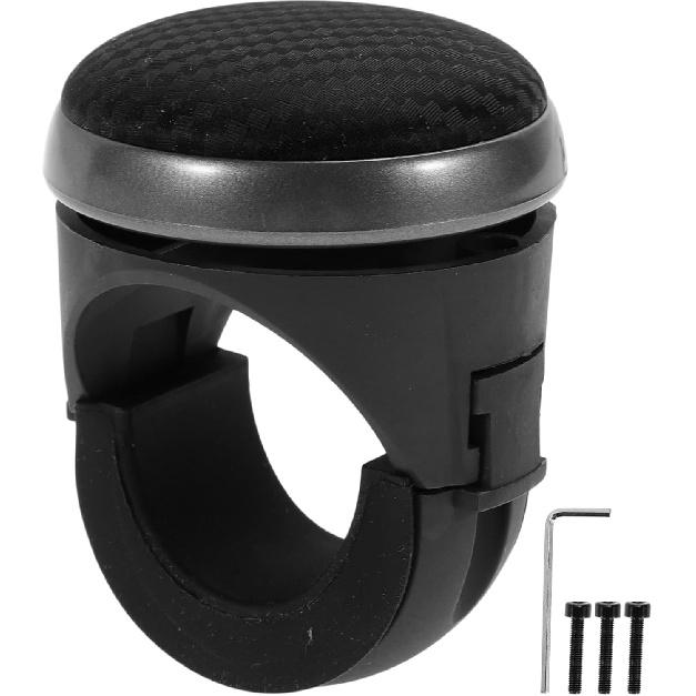 38mm Car Steering Wheel Knob Carbon Fiber Texture Vehicle Steering Wheel Rotator Ball for SUV Pickup Trucks Semi-Trailers Vans Boats Blue Black 1 Set