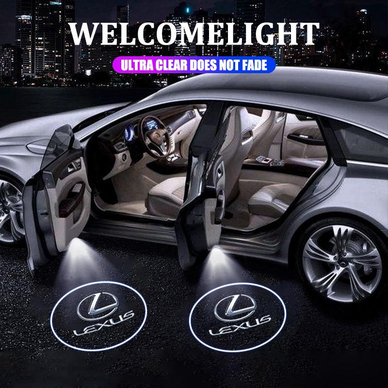 Car Door LED HD Welcome Courtesy Shadow Projector Lamp Logo Light For Lexus F SPORT ES RX NX LS UX LM LX GX LC RZ IS CT GS RC HS ADU1