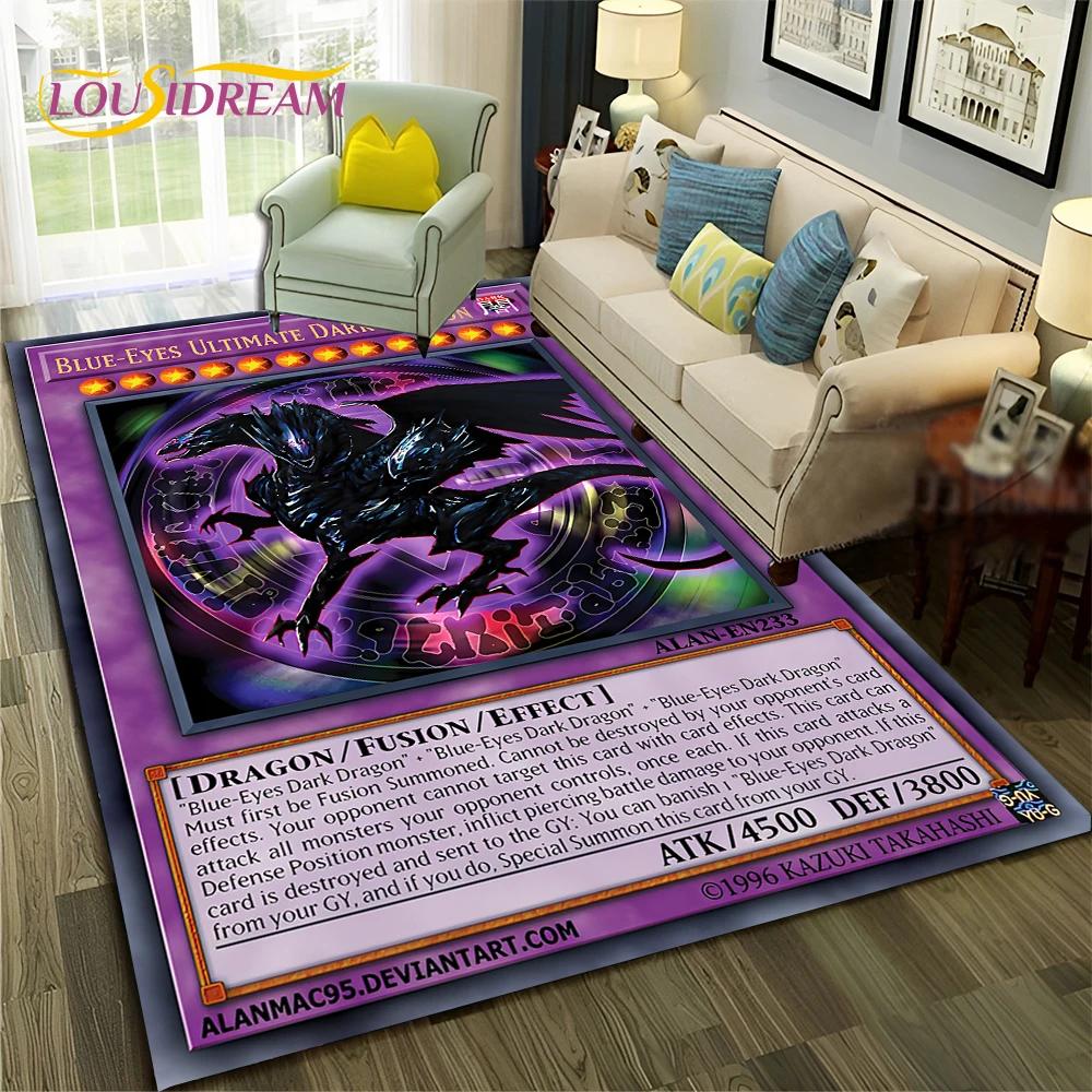 Коврик с рисунком аниме Yu-Gi-Oh MONSTER CARD для дома, гостиной, спальни, дивана, коврика, декор, детский коврик, нескользящий напольный коврик