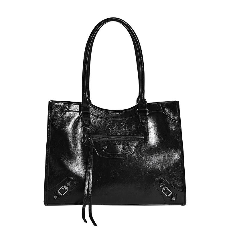 Dark Motorcycle Tote: Large-Capacity, Cool & Stylish Shoulder Bag (2026)