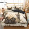 Pet Pug Dog Bedding Set Lovely Animal 3D Print Comforter Luxury Duvet Cover Set Home Textile Decor Twin Queen King Single Size