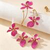 Elegant Arm Cuff Earing Ring Adjustable Jewelry Earring Ring Kit Floral Open Cuff Party