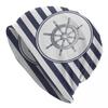 Navy Blue Nautical Wheel Anchor Skullies Beanies Caps Unisex Women Unisex Fashion Winter Warm Knitting Hat Adult Bonnet Hats