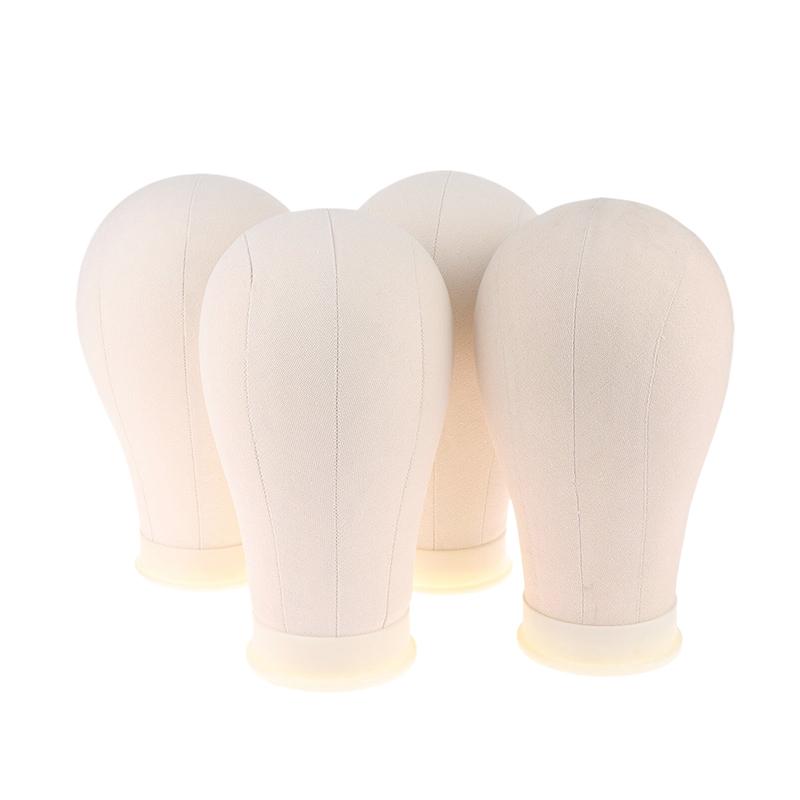 Canvas Wig Head Wig Stand 21-24Inch Mannequin Head For Hairstyling Displaying Making Wig Stand With Head Wig Supports Holder