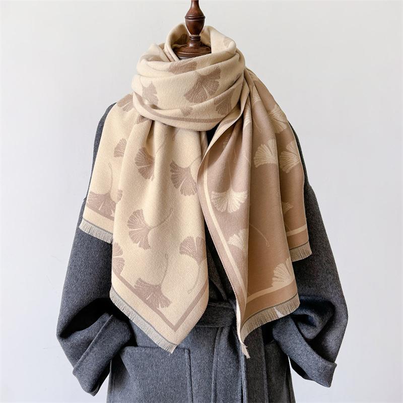 Fashion Winter Warm Cashmere Shawl Scarf for Women Design Neckerchief Pashmina Head Scarves Wrap Femal Poncho Echarpe Bandana