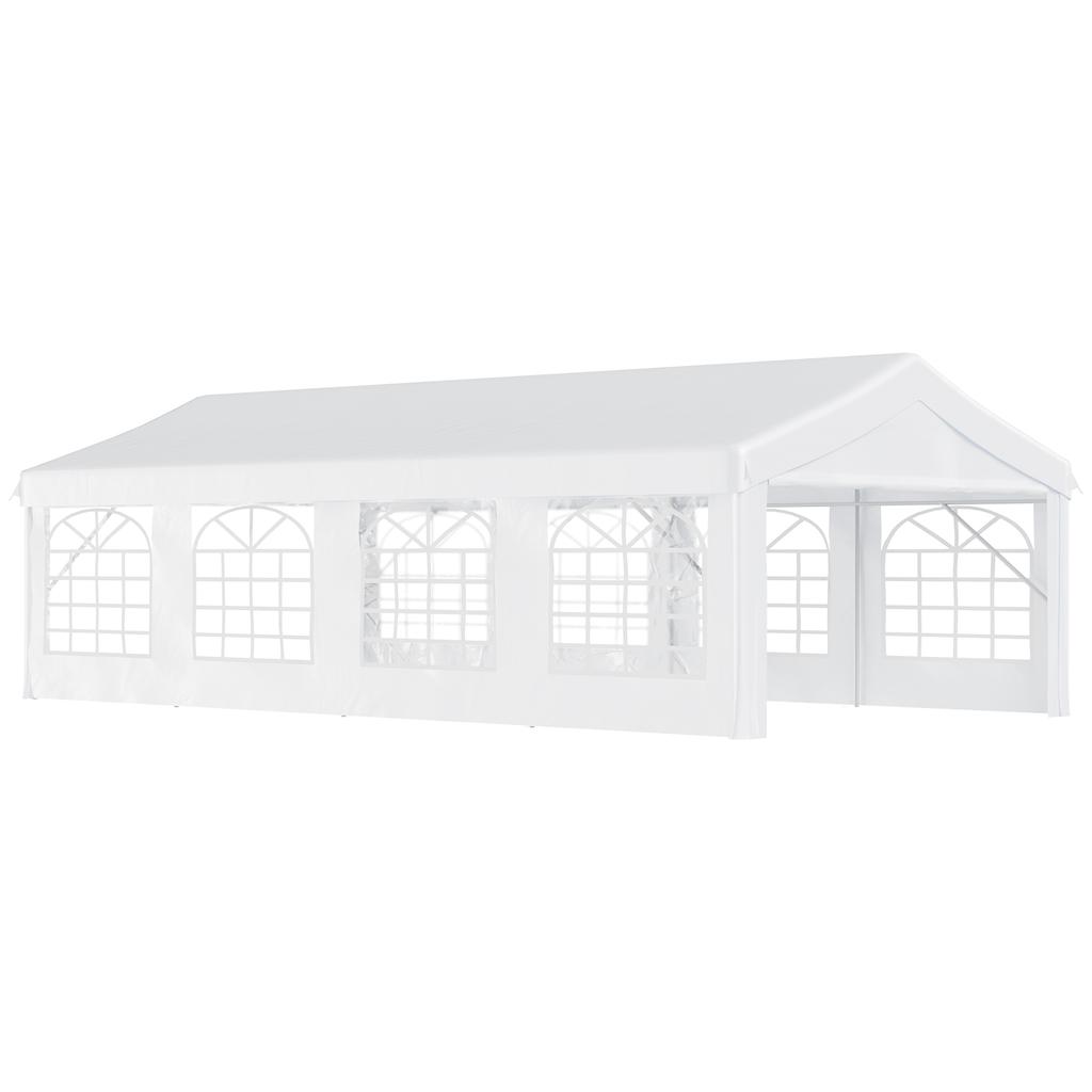 8m x 4m Garden Gazebo Marquee Party Tent Wedding Portable Garage Carport Event shelter Car Canopy Outdoor Heavy Duty Steel Frame Waterproof Rot