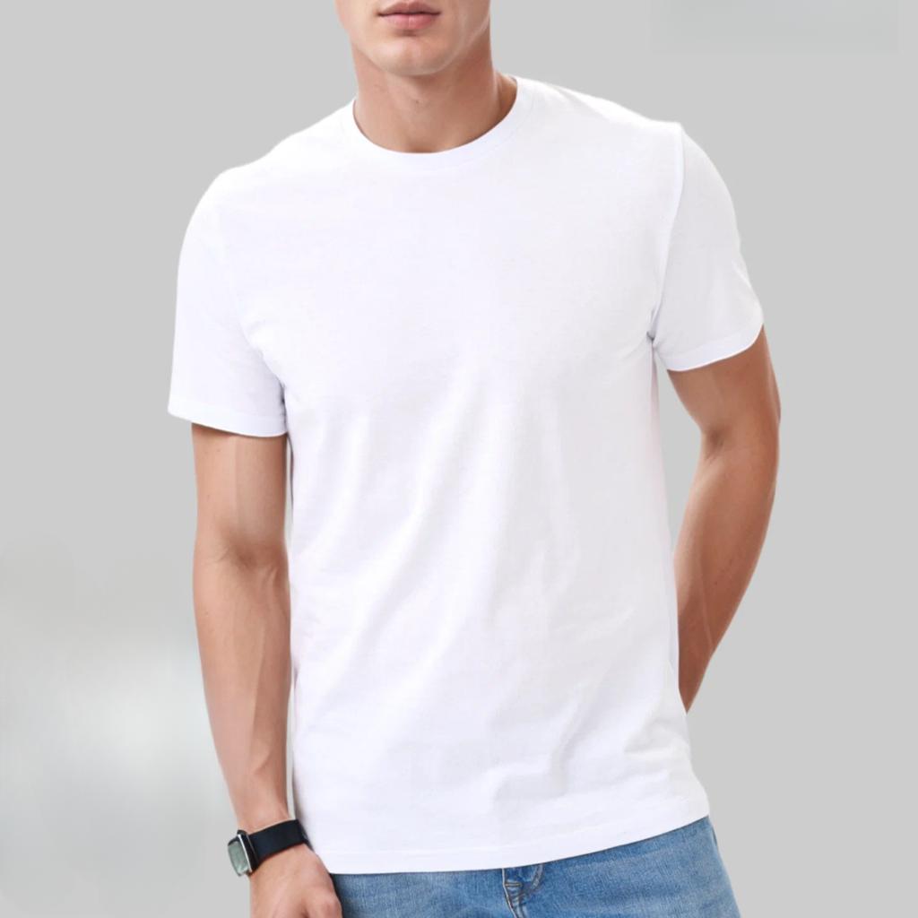 Summer Round Neck Fashionable Casual Pure Cotton Short Sleeved Men's T-shirts