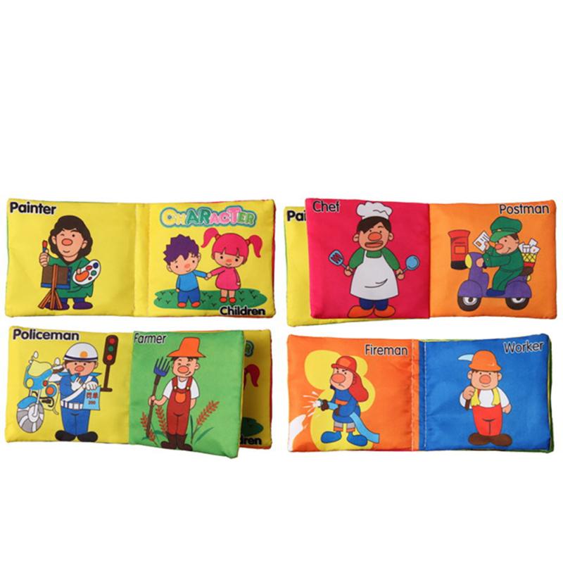 Высококонтрастная 3d детская тканевая книга, складная цифровая книга с изображением животных, игрушки для раннего образования на английском языке, подарки