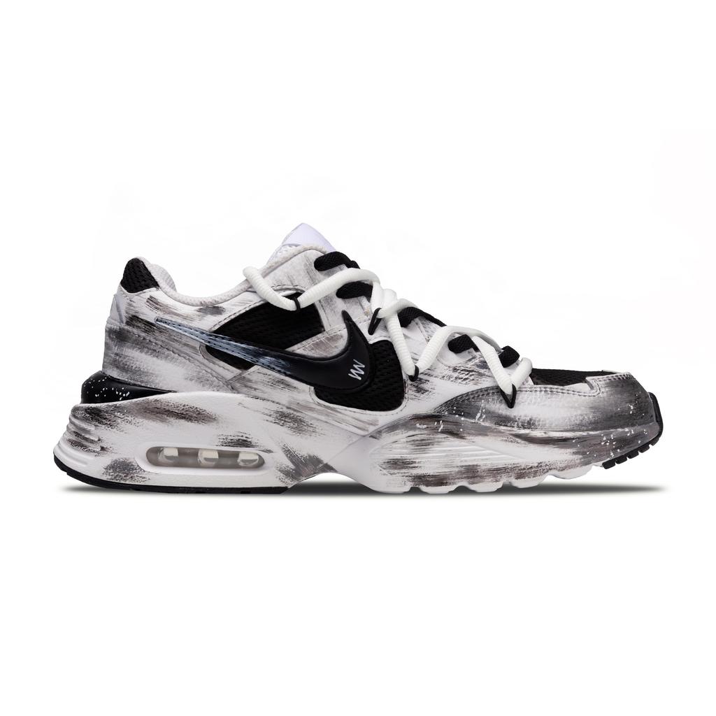 Nike Air Max Fusion Low top Running Shoes Unisex Black White CJ1670-102(Team1058)