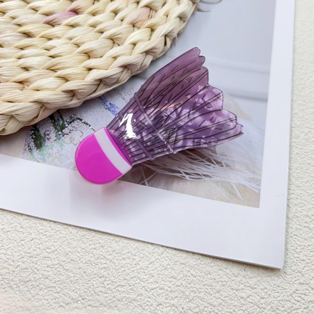 Sports Style Badminton Hair Claw PVC Book Shape Hair Clip Cute Roller Skates Shark Clip  Party