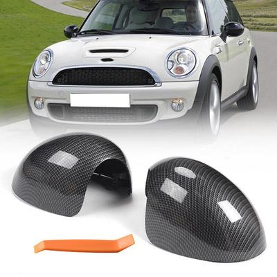 2X крышка зеркала заднего вида для Mini Cooper R55 R56 R57 R58 R59 R60 R61 крышка зеркала из углеродного волокна пластиковая внешняя крышка автомобиля