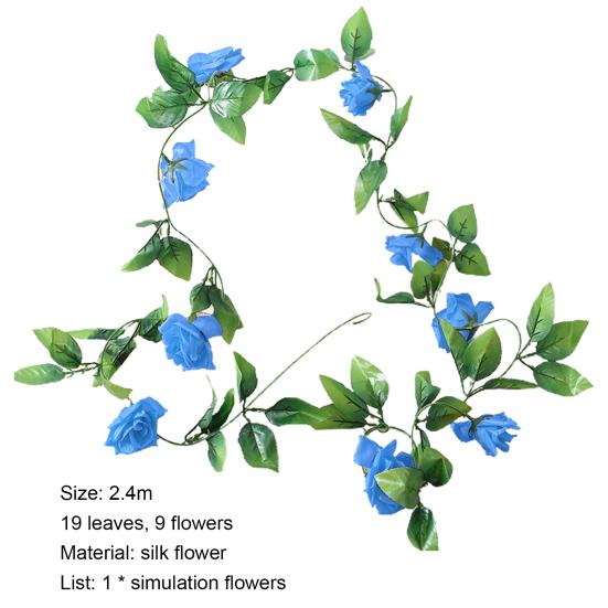 Искусственные розы, вечные, прочные, висящие, очаровательные, ландшафтный дизайн, цветок плюща, виноградная лоза, садовый декор