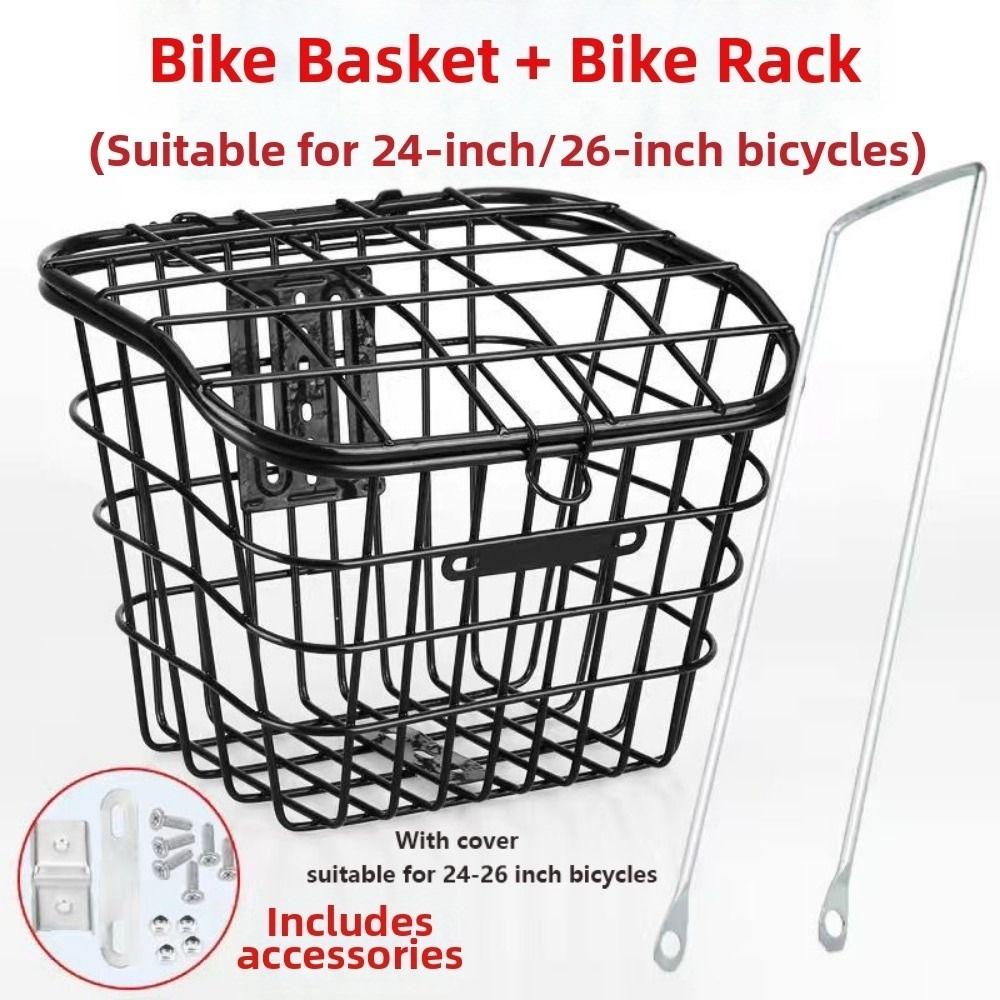 Universal Large Capacity Storage Baskets Metal Bicycle Front Basket Electric Bicycles Accessories