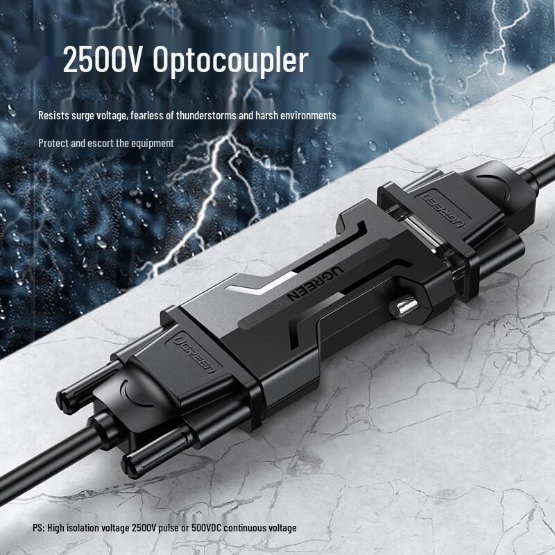 Ugreen Промышленный оптоизолятор RS232 DB9 Male-Female