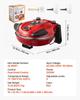 Pizza Oven, 304.8 mm Electric Pizza Maker, 1200W Electric Pizzas Cooker with Cordierite Stone, 5-Mode Temperature Control, Viewing Window for Precise