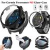 Полный защитный чехол для умных часов Garmin Forerunner 965, 2-в-1: Корпус + Закаленное стекло, Чехол для Garmin Forerunner 965