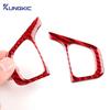 For Renault Clio 3 2013 2014 2015 2016 2017 2018 Real Soft Carbon Fiber Sticker LHD RHD Car Steering Wheel Button Frame Trim