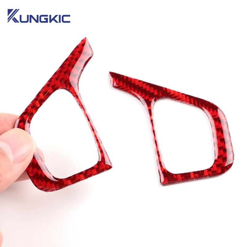 For Renault Clio 3 2013 2014 2015 2016 2017 2018 Real Soft Carbon Fiber Sticker LHD RHD Car Steering Wheel Button Frame Trim