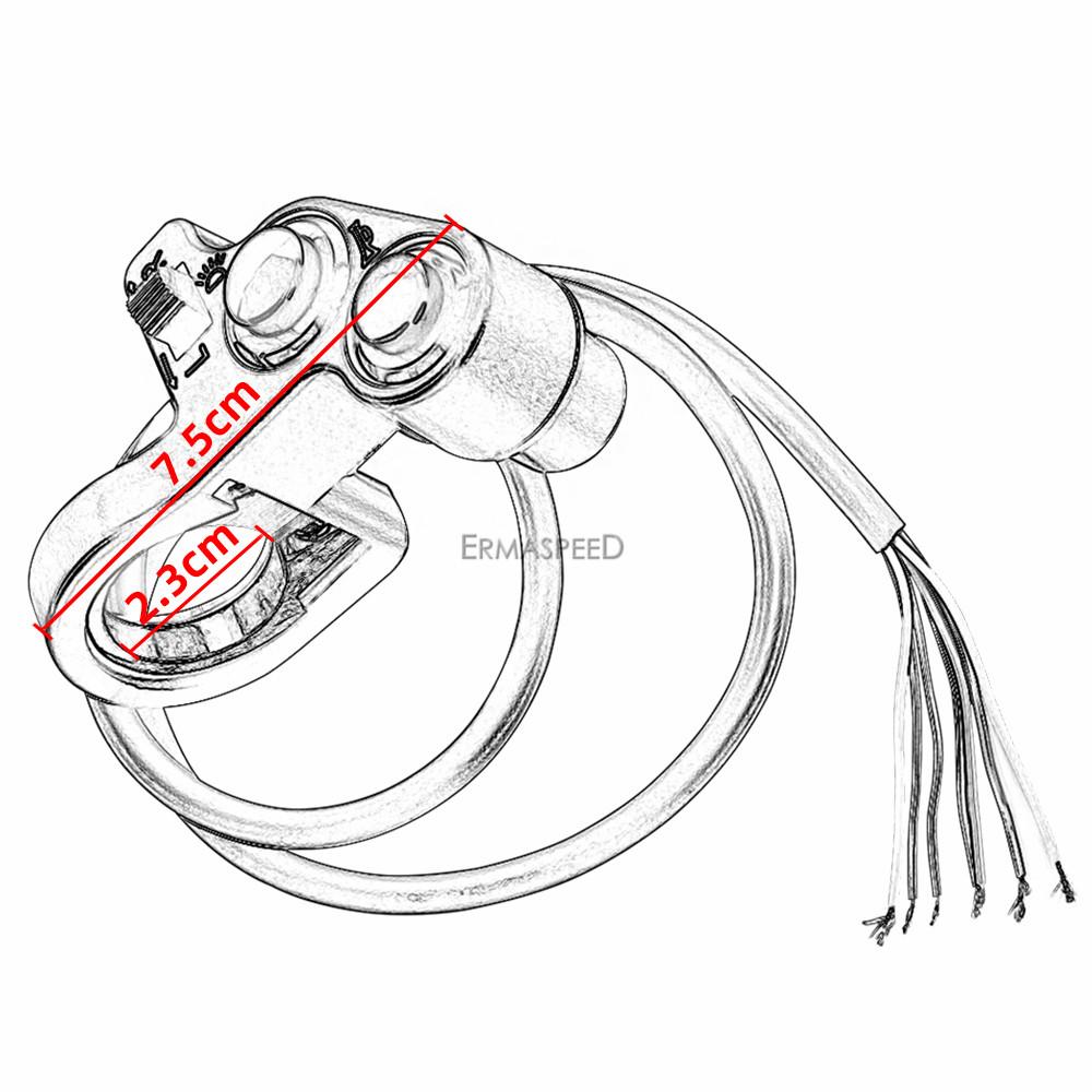 22 мм мотоцикл ATV руль звуковой сигнал и комбинированный переключатель фар кнопка переключения мотоцикла модификация скутера