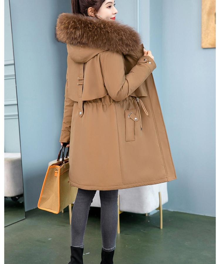 Женское зимнее пальто с подкладкой из искусственного меха с капюшоном, длинное пальто с большим карманом, куртка-пуховик, парки с хлопковой подкладкой, верхняя одежда, пальто, 6 цветов