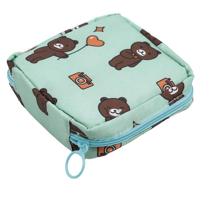 Женская маленькая косметичка, набор на молнии для девочек, мини-гигиенические салфетки, сумки для макияжа, помады, дорожные наушники, органайзер для монет, сумки